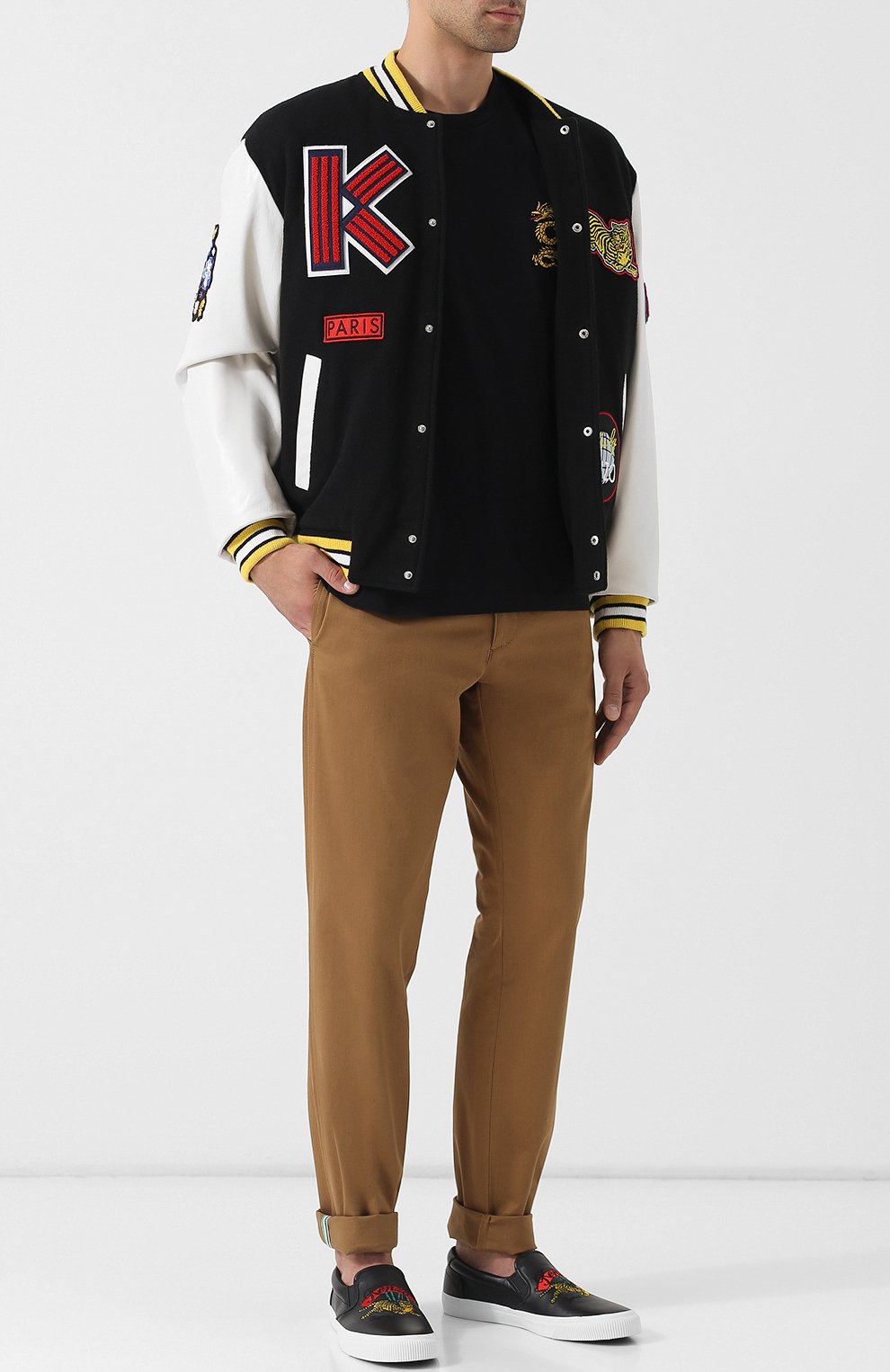 Кожаные слипоны с вышивкой KENZO, арт. 5SN104L50, фото 2