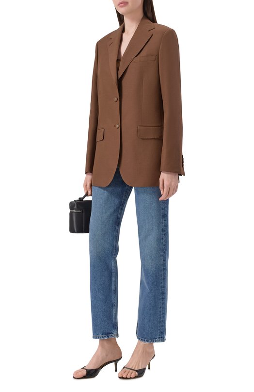 Жакет из лиоцелла и льна Officine Generale S26WTLG408 Коричневый  S26WTLG408 Фото 2