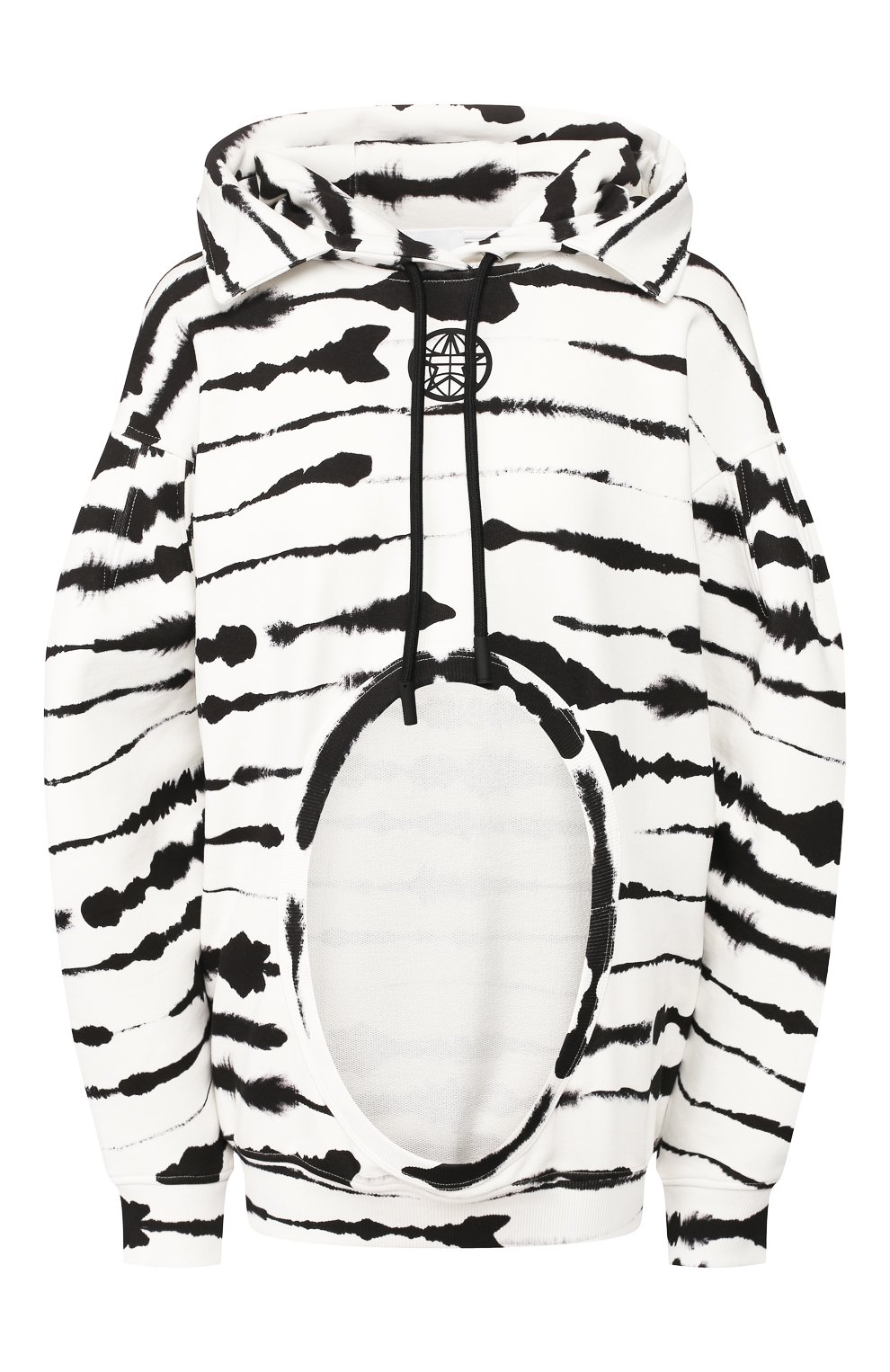 Хлопковое худи BURBERRY черно-белого цвета по цене 132000 руб., арт. 4563984, фото 1 Хлопковое худи BURBERRY, арт. 4563984, фото 1