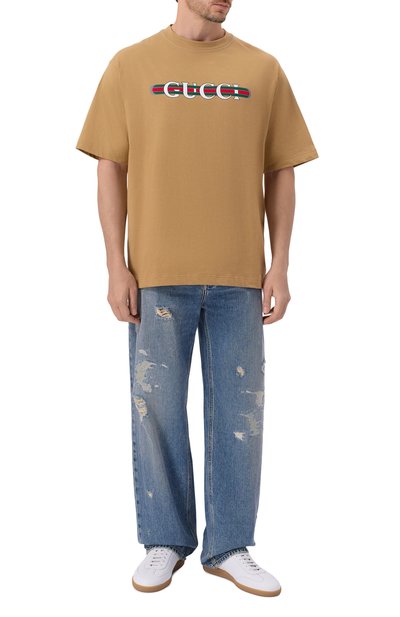 Хлопковая футболка GUCCI, арт. 784361/XJGTE, фото 2