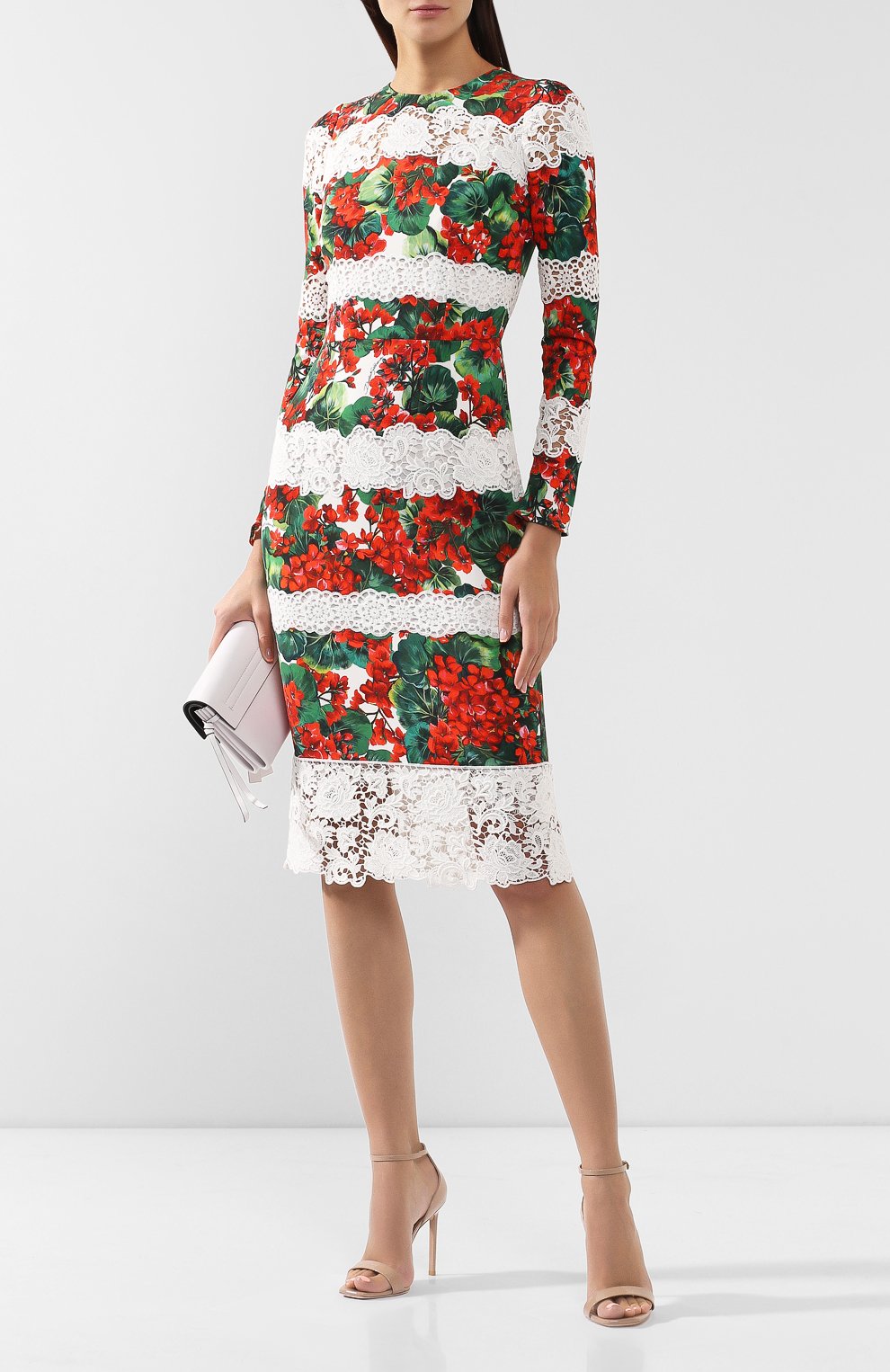 Платье из смеси хлопка и вискозы DOLCE & GABBANA, арт. F6C3BZ/FGMFK, фото 2