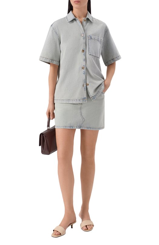 Джинсовая рубашка Bowling 12 STOREEZ 136352 Голубой  136352 Фото 2