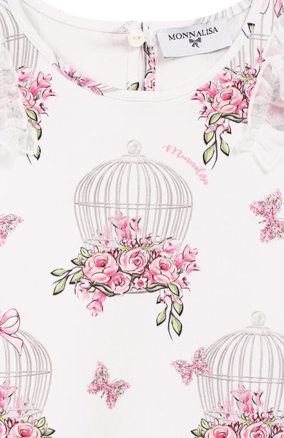 Хлопковое платье MONNALISA, арт. 313917, фото 3