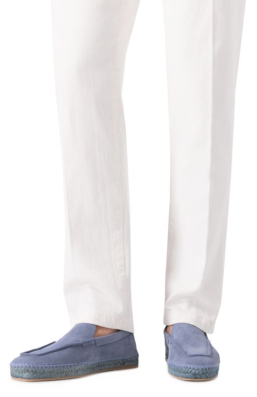 Замшевые эспадрильи Kiton USSA296N0140204 Голубой  USSA296N0140204 Фото 3