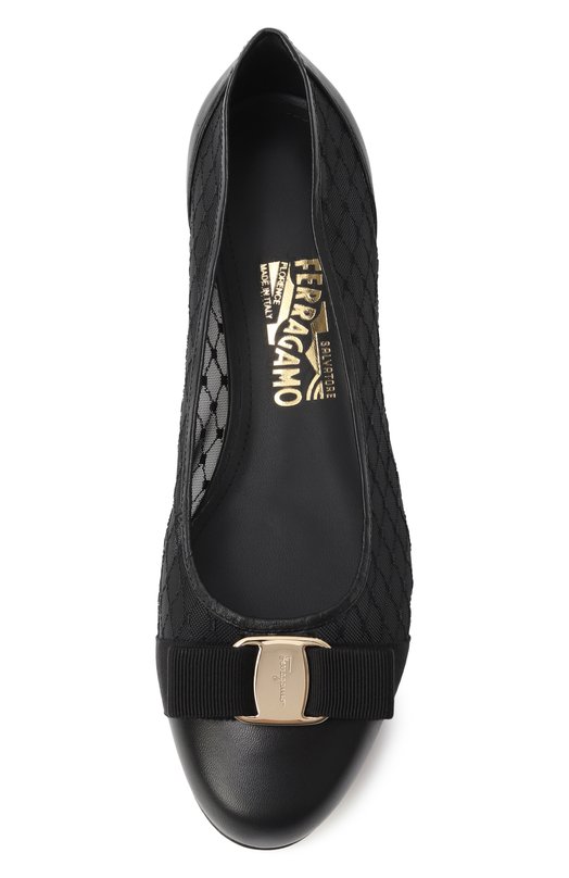 Комбинированные балетки Vara Ferragamo 01J563/779578 Чёрный  01J563/779578 Фото 6