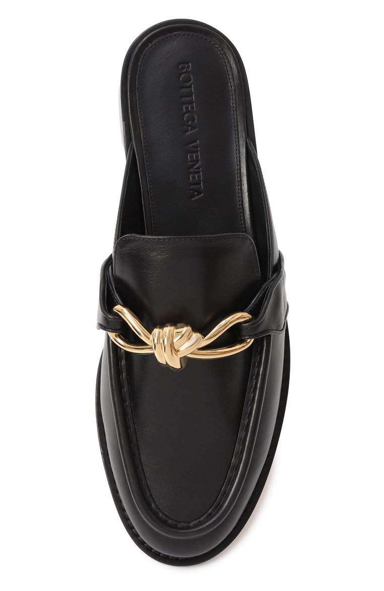 Женские кожаные сабо astaire BOTTEGA VENETA черного цвета, а�рт. 817519/V5DZ0 | Фото 6 (Материал внешний: Натуральная кожа; Подошва: Плоская; Каблук высота: Низкий; Материал внутренний: Натуральная кожа)