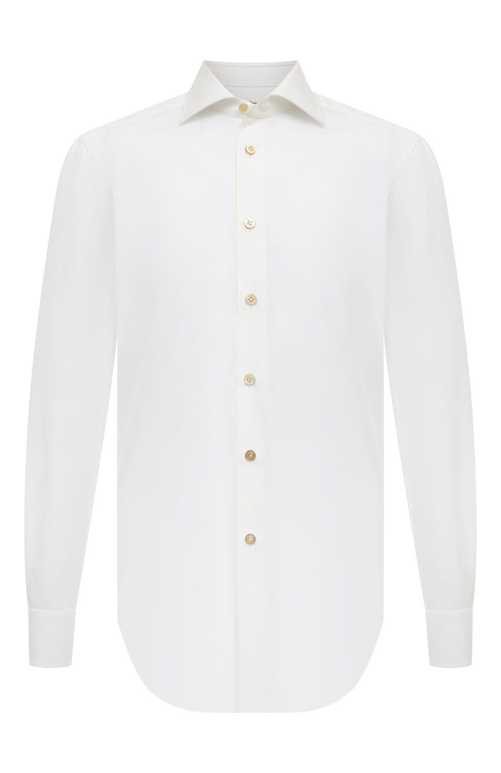 Хлопковая сорочка KITON белого цвета по цене 77850 руб., арт. UCID/H003707, фото 1 Хлопковая сорочка KITON, арт. UCID/H003707, фото 1