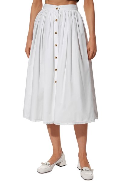 Хлопковая юбка MIU MIU, арт. MG1750-10ME-F0009, фото 3