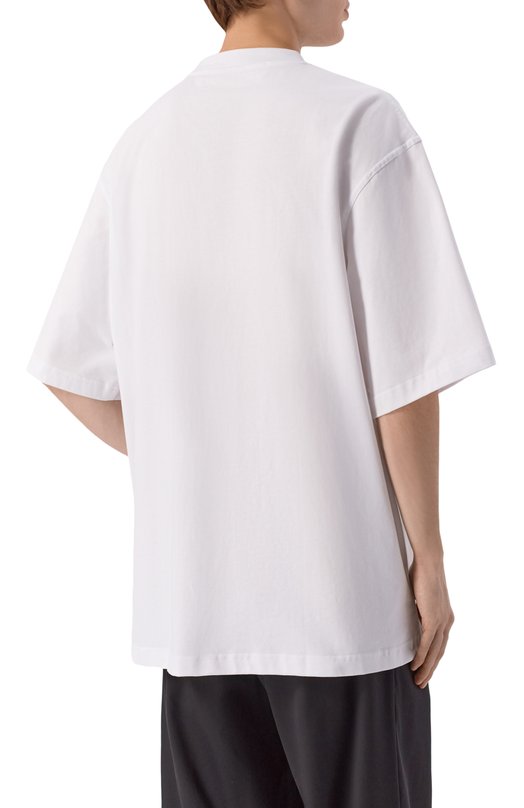 Хлопковая футболка Isabel Benenato UJ12PS26 Белый  UJ12PS26 Фото 4