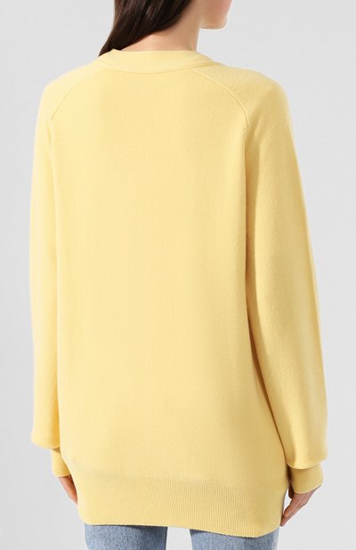 Кашемировый кардиган EXTREME CASHMERE желтого цвета по цене 49900 руб., арт. 117/CARDIGAN, фото 4 Кашемировый кардиган EXTREME CASHMERE, арт. 117/CARDIGAN, фото 4
