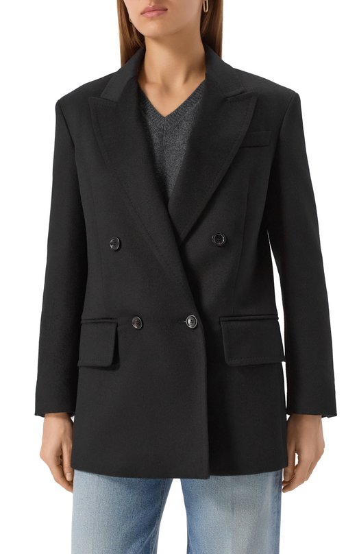 Шерстяной жакет Max Mara 0LIMPIA Чёрный  0LIMPIA Фото 3