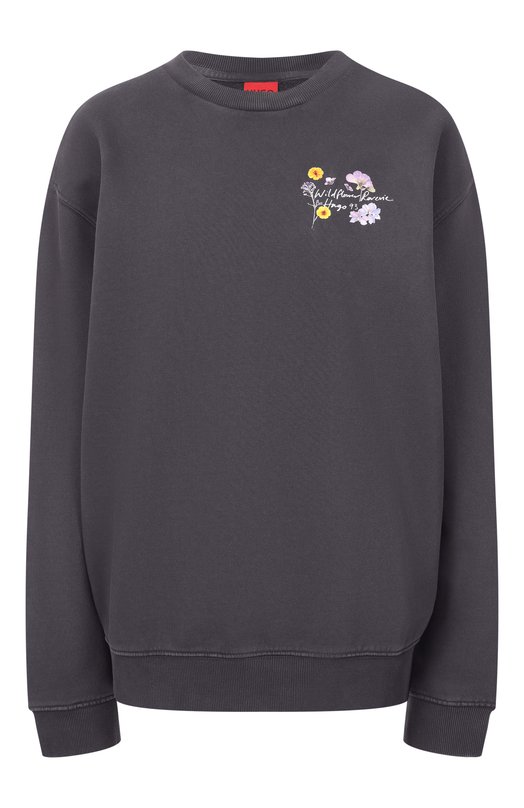 Хлопковый свитшот HUGO 50561052 Серый 50561052