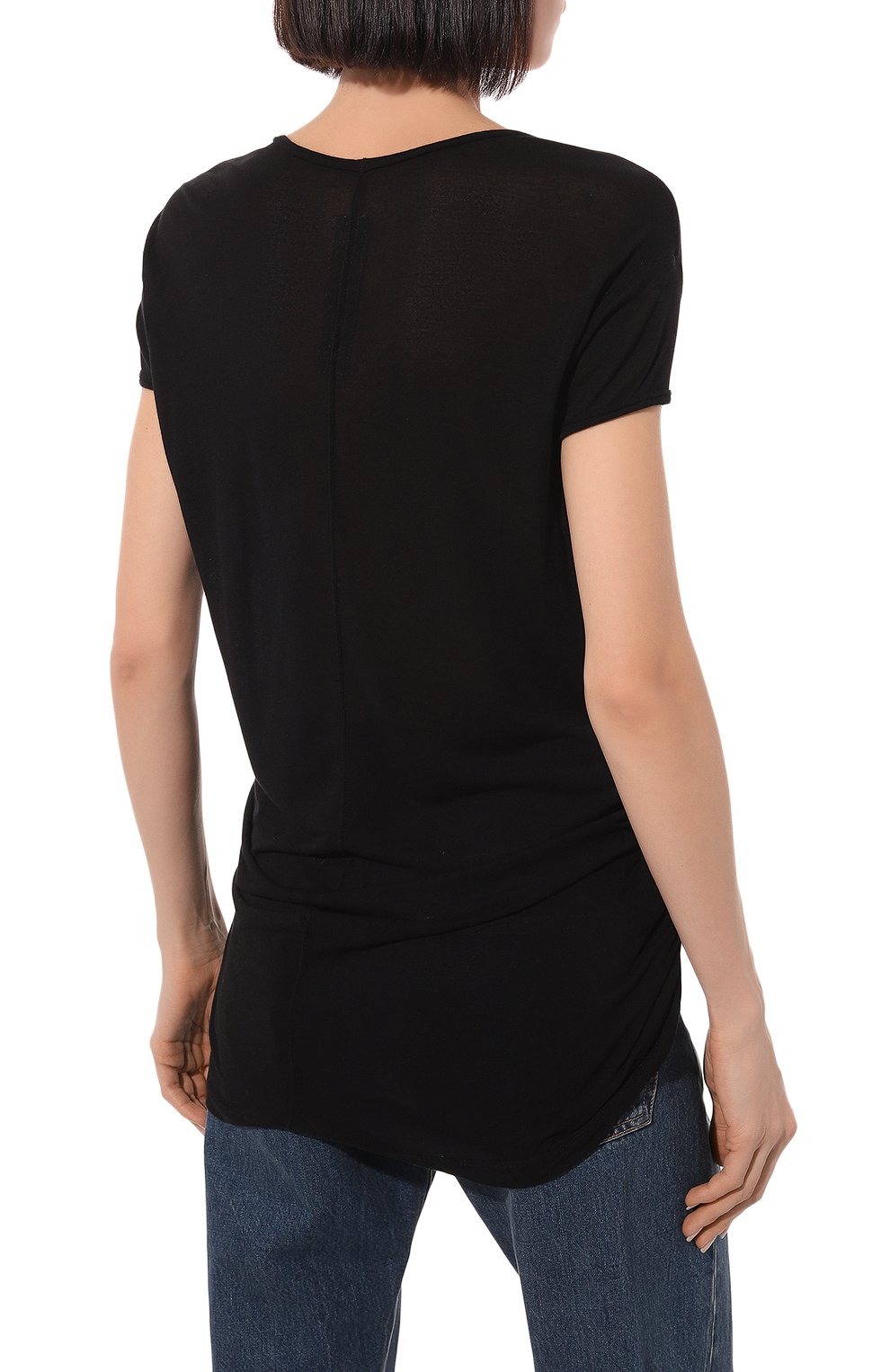 Футболка из вискозы и шелка RICK OWENS, арт. RP01C5206/JS, фото 4