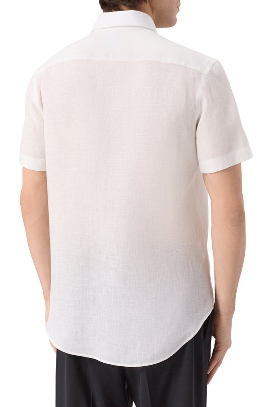 Льняная рубашка Giorgio Armani GM000474/TE11049 Белый  GM000474/TE11049 Фото 4