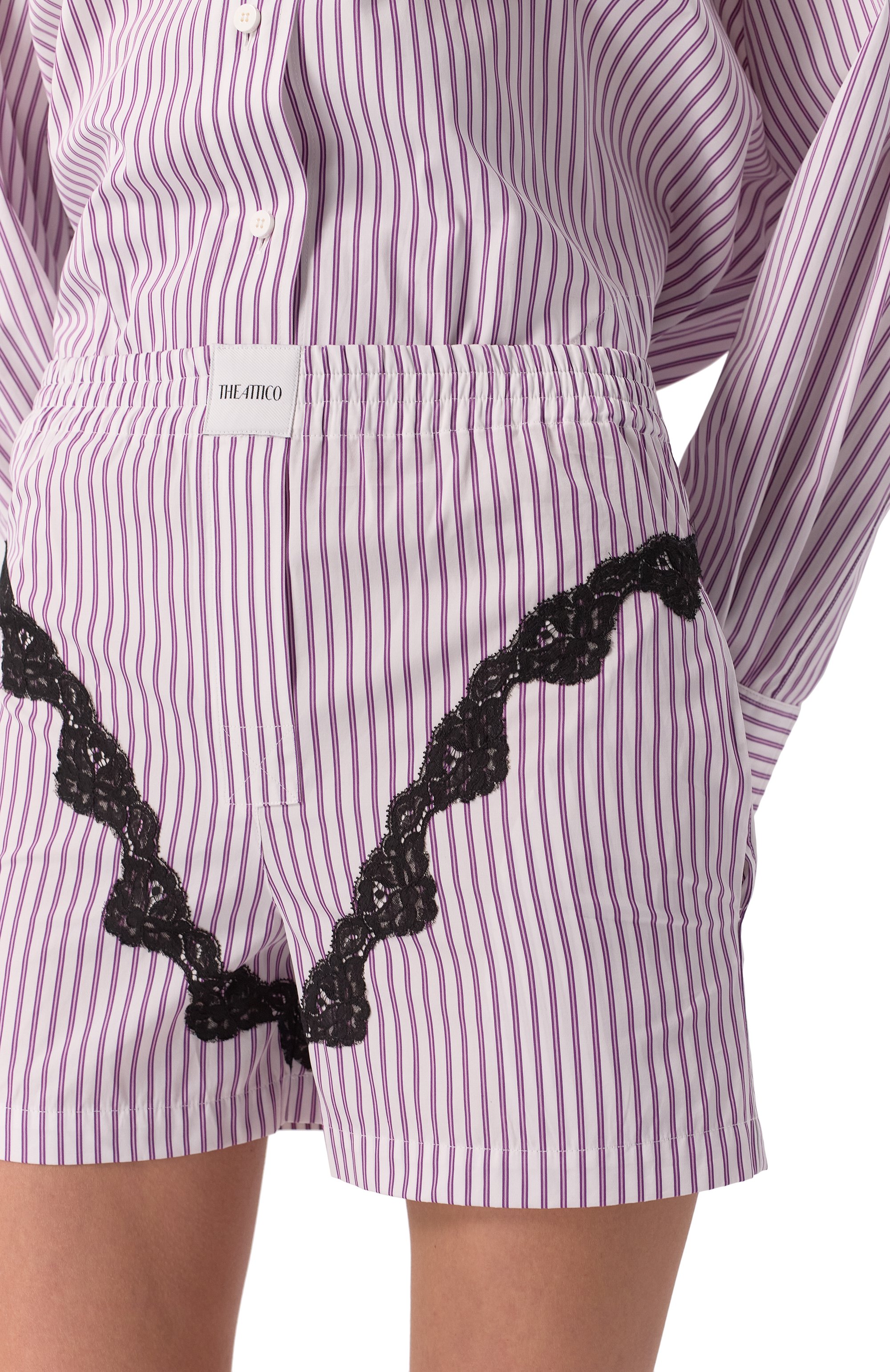 Хлопковые шорты THE ATTICO, арт. 250WCQ00002/CCC054AA, фото 5