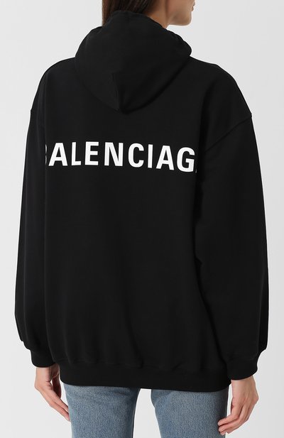 Хлопковая толстовка с капюшоном и логотипом бренда BALENCIAGA, арт. 518215/TAV37, фото 4