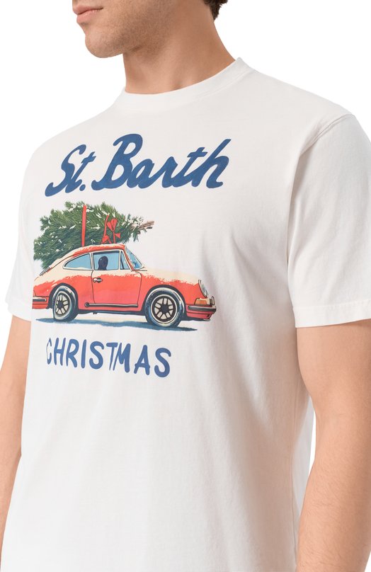 Хлопковая футболка MC2 Saint Barth ARN0004-01834I/ARN0TT WARM Белый  ARN0004-01834I/ARN0TT WARM Фото 5