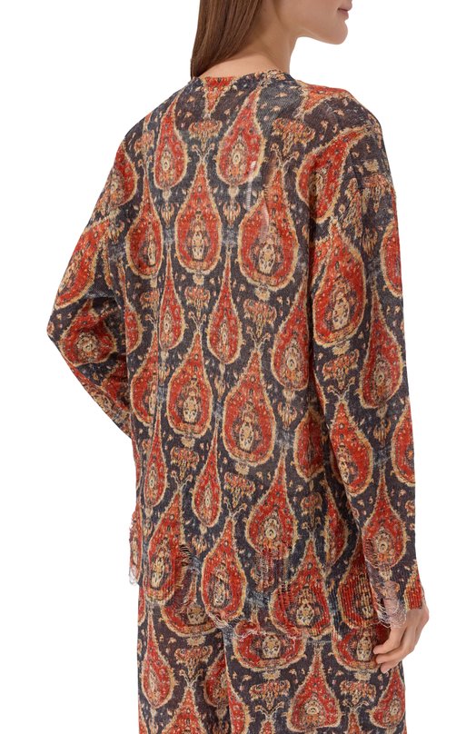 Льняной кардиган R13 R13WY237-Y250A Разноцветный  R13WY237-Y250A Фото 4