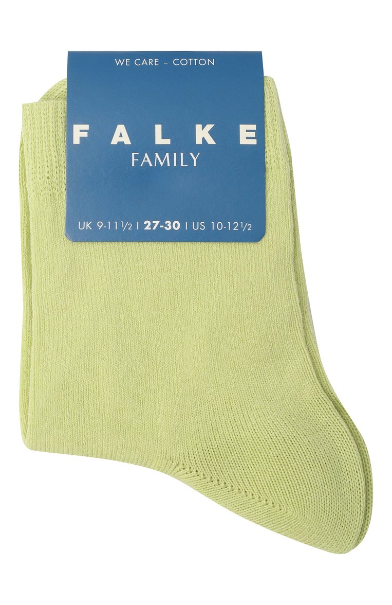 Детские хлопковые носки FALKE зеленого цвета, арт. 12998 | Фото 1 (Нос: Не проставлено; Материал: Хлопок, Текстиль; Мальчики Кросс-КТ: Носки; Кросс-КТ: Носки)