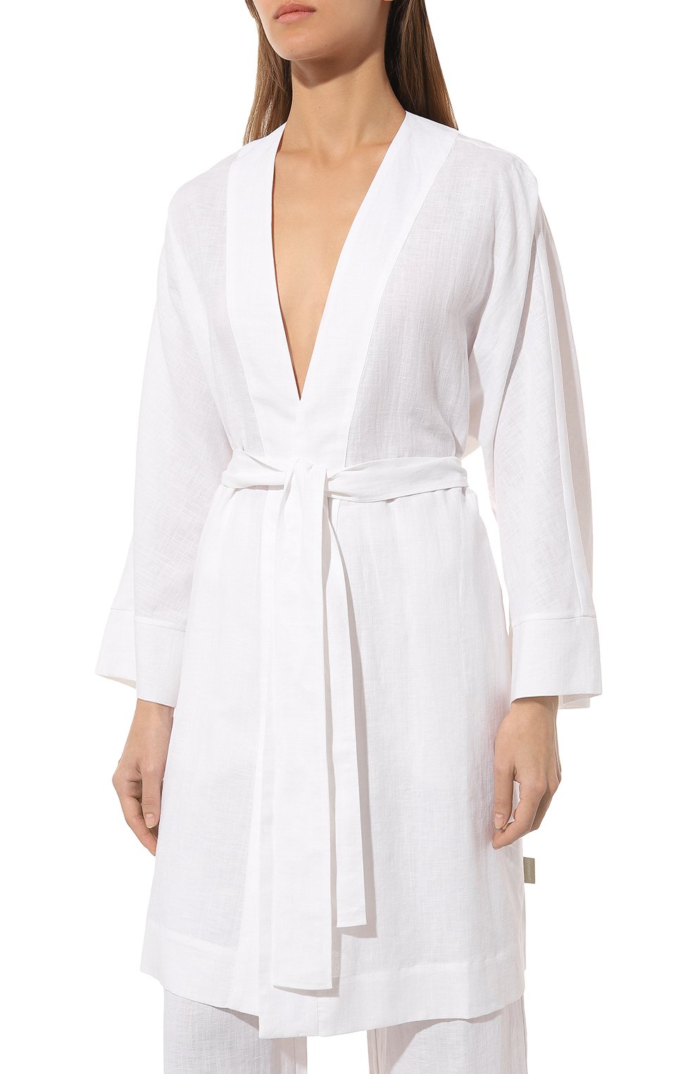 Халат изо льна и хлопка ZIMMERLI, арт. 4697-15500, фото 3