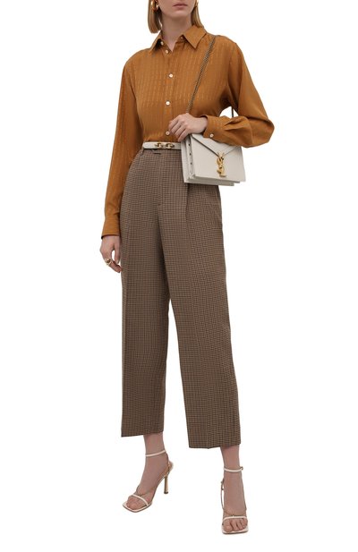 Шерстяные брюки CELINE бежевого цвета по цене 98950 руб., арт. 2P519192K, фото 2 Шерстяные брюки CELINE, арт. 2P519192K, фото 2