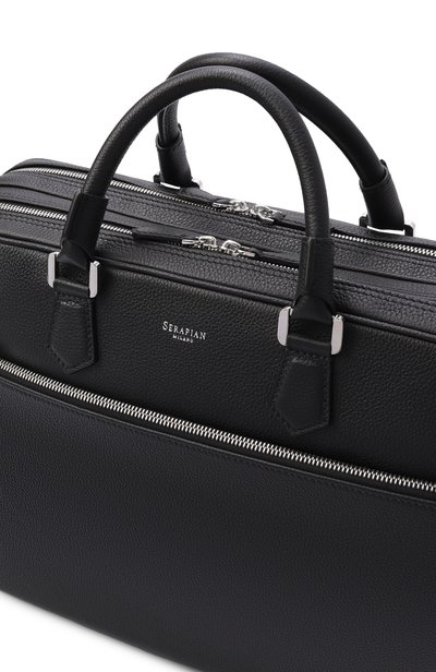 Портфель SERAPIAN MILANO черного цвета по цене 267000 руб., арт. SRCCHMLL626140Y, фото 5 Портфель SERAPIAN MILANO, арт. SRCCHMLL626140Y, фото 5