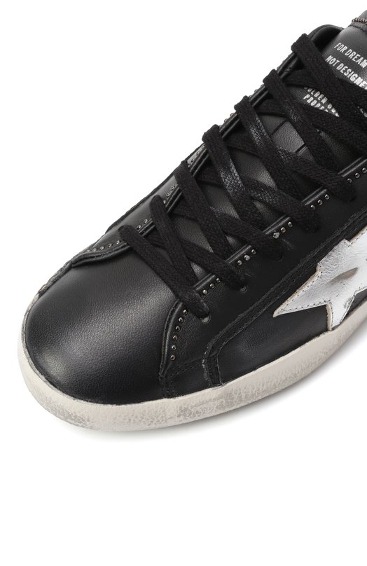 Кожаные кеды Super-Star Golden Goose Deluxe Brand GMF00101.F006896 Чёрный  GMF00101.F006896 Фото 7