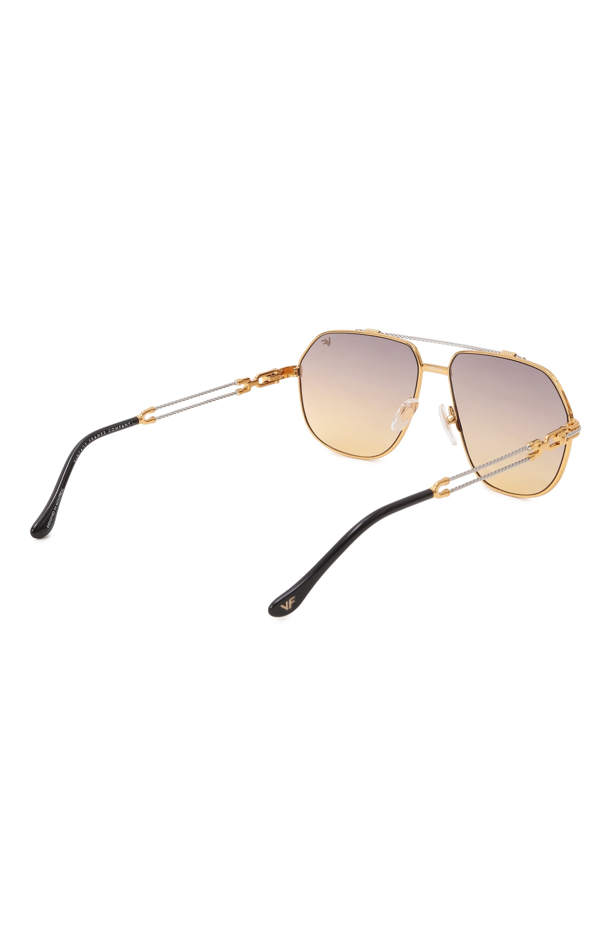Солнцезащитные очки VINTAGE FRAMES, арт. B0SS D0UBLE R0PE 18KT TW0-T0NE G0LD/C0NCRETE, фото 5