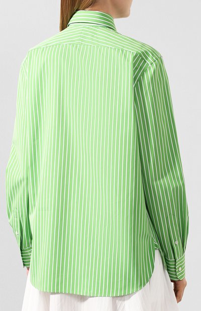 Хлопковая блузка RALPH LAUREN зеленого цвета по цене 79950 руб., арт. 290794255, фото 4 Хлопковая блузка RALPH LAUREN, арт. 290794255, фото 4