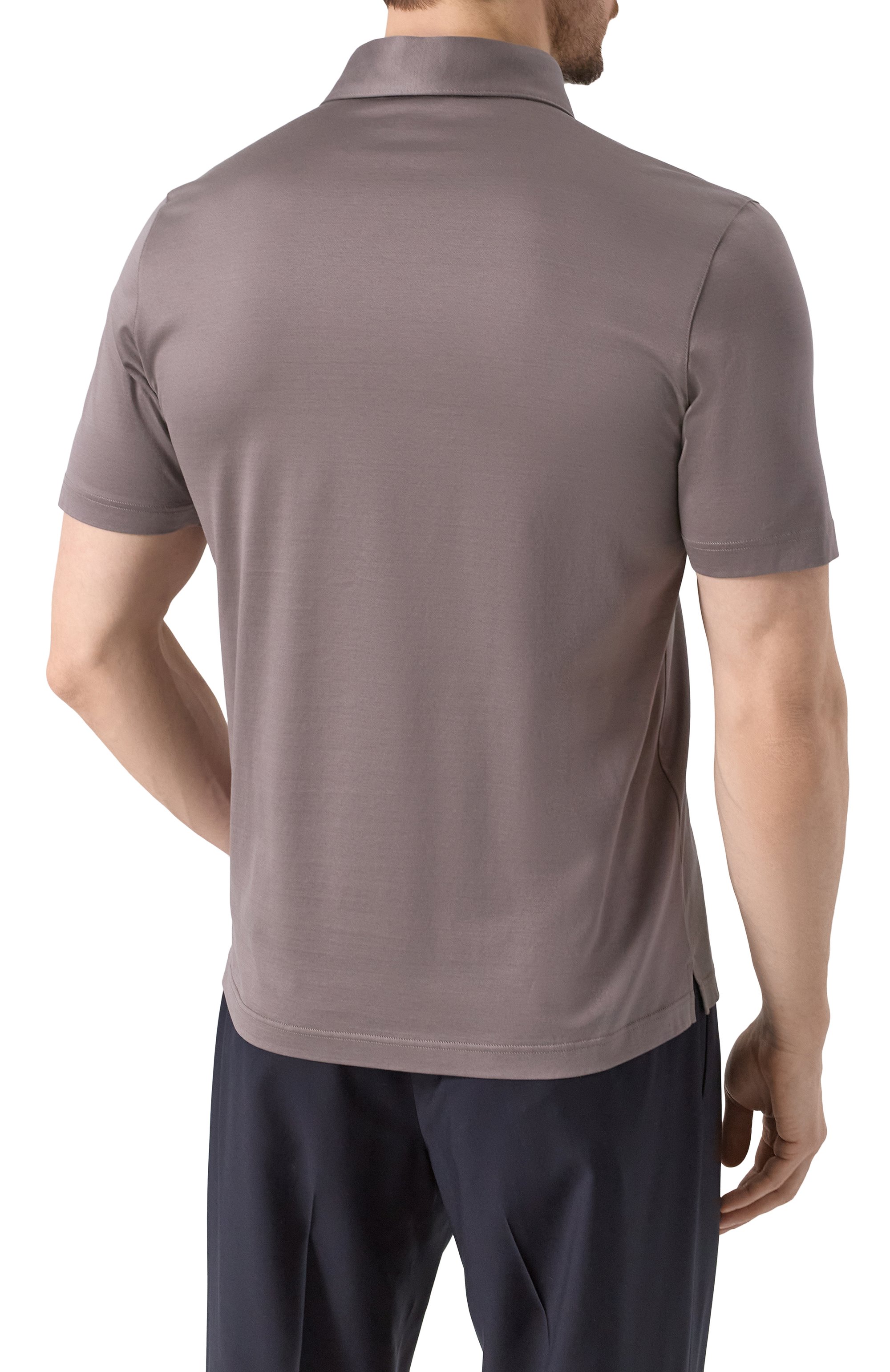 Хлопковое поло GRAN SASSO серого цвета по цене 19250 руб., арт. 60103/74002, фото 4 Хлопковое поло GRAN SASSO, арт. 60103/74002, фото 4