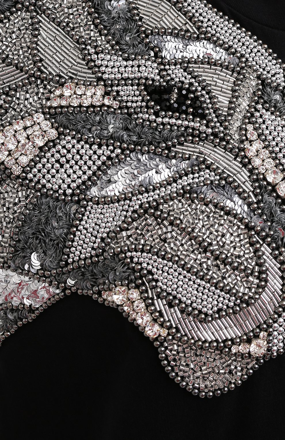 Хлопковая футболка BALMAIN черного цвета по цене 106500 руб., арт. UF11351/P049, фото 6 Хлопковая футболка BALMAIN, арт. UF11351/P049, фото 6