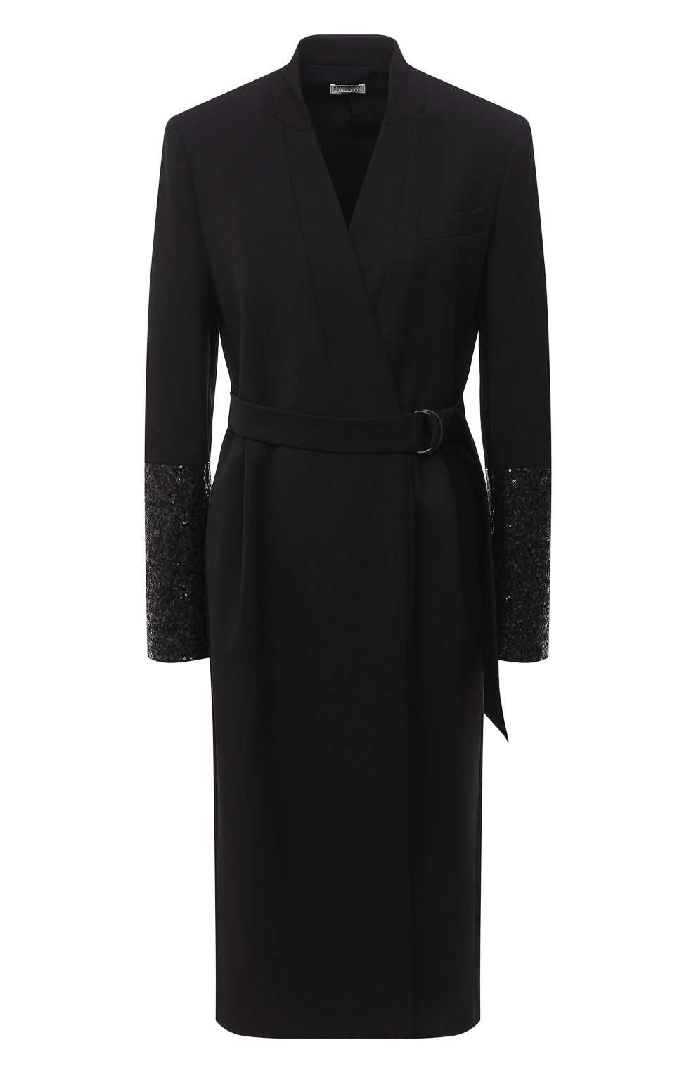 Шерстяное платье BRUNELLO CUCINELLI черного цвета по цене 434500 руб., арт. MB526A4693, фото 1 Шерстяное платье BRUNELLO CUCINELLI, арт. MB526A4693, фото 1