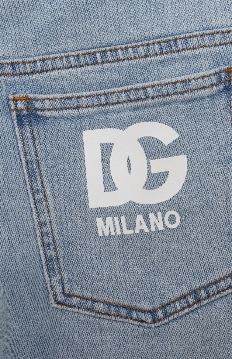 Детские джинсовые шорты DOLCE & GABBANA голубого цвета, арт. L42Q96/LDC13 | Фото 3 (Нос: Не проставлено; Материал внешний: Хлопок, Деним; Кросс-КТ: Деним; Автоматизация состава: Проставлено; Ростовка одежда: 8 лет | 128 см, 10 - 11 лет | 140 - 146см, 12 лет | 152 см, 2 года | 92 см, 3 года | 98 см, 13 - 15 лет | 158 см, 4 года | 104 см, 5 лет | 110 см, 6 лет | 116 см)