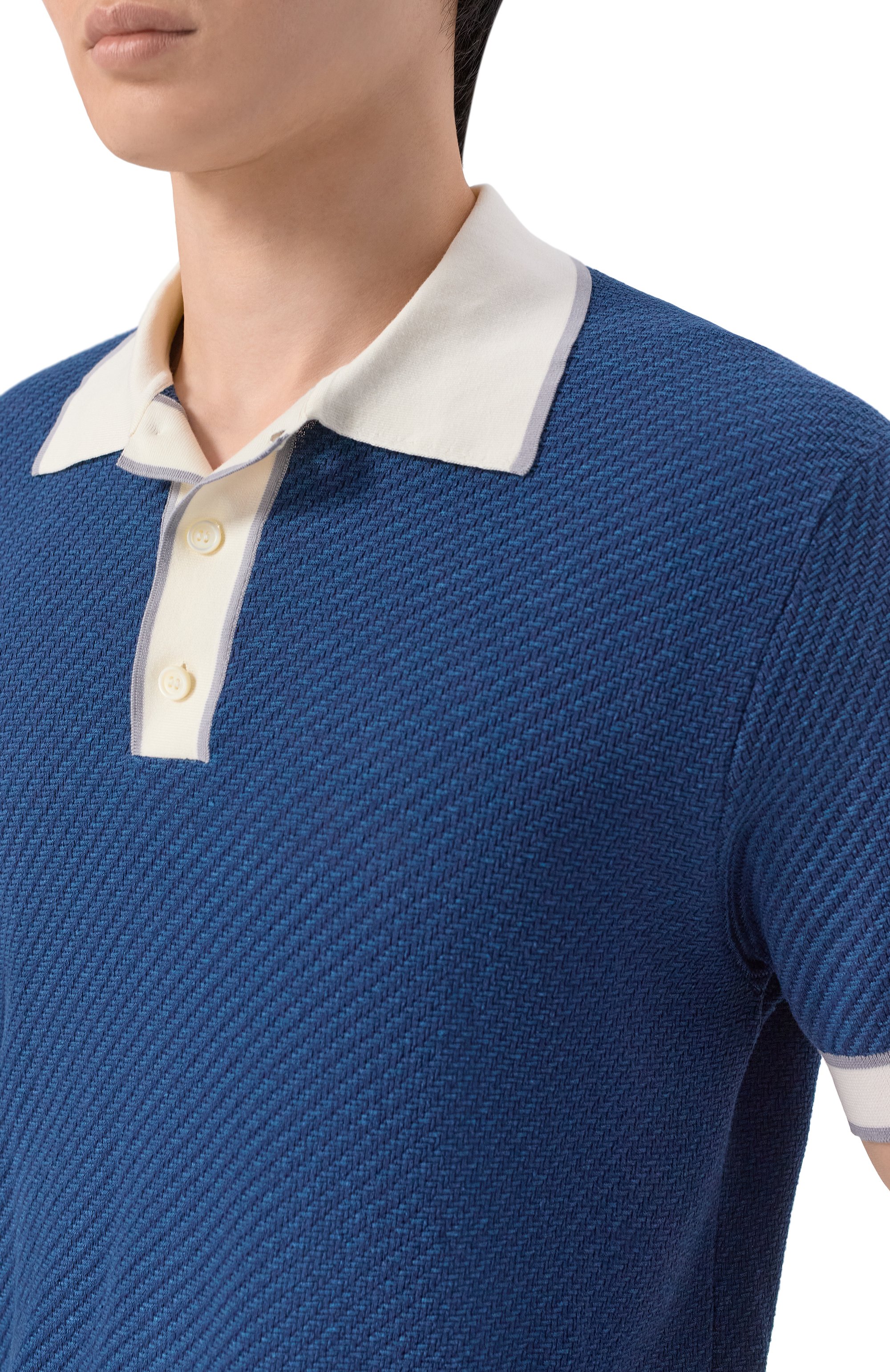 Поло изо льна и хлопка BRIONI, арт. UMR200/PDK22, фото 5