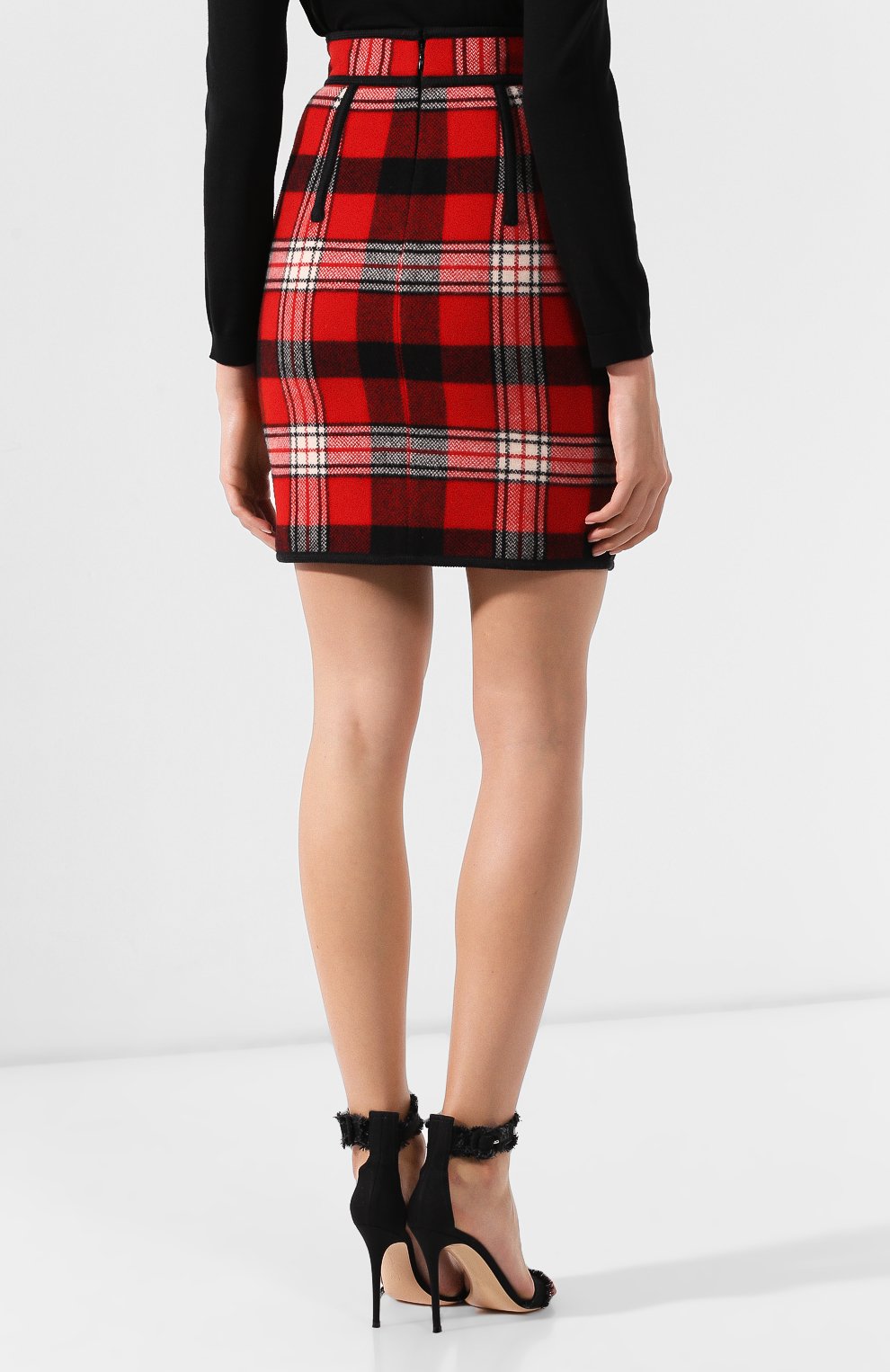 Шерстяная юбка DSQUARED2 красного цвета по цене 35250 руб., арт. S75MA0666/S52054, фото 4 Шерстяная юбка DSQUARED2, арт. S75MA0666/S52054, фото 4