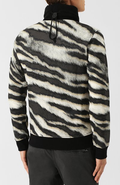 Хлопковая толстовка на молнии с воротником-стойкой и капюшоном STONE ISLAND, арт. 6915652E3, фото 4