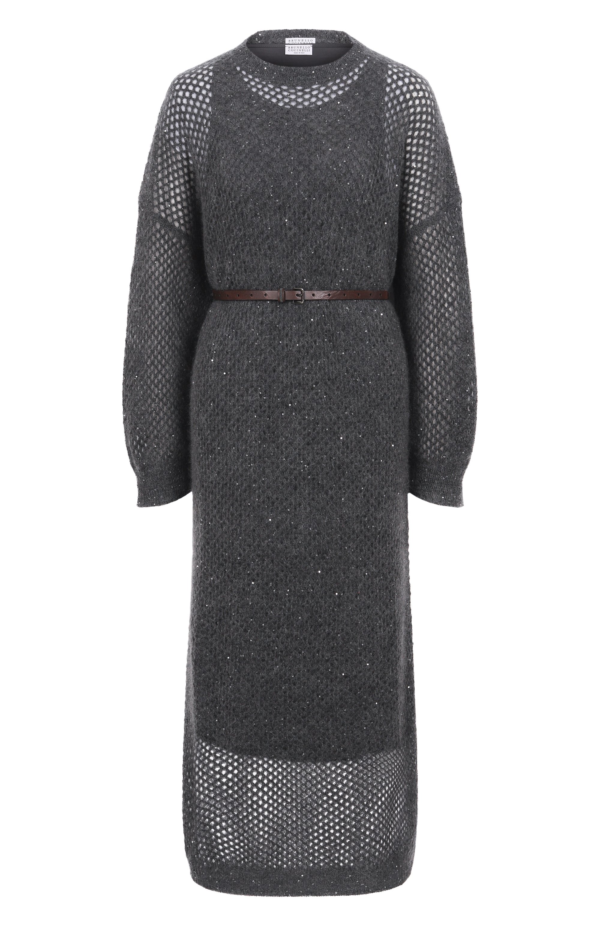 Платье из шерсти и хлопка BRUNELLO CUCINELLI, арт. MPS732A90P, фото 1