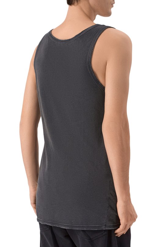 Хлопковая майка Ann Demeulemeester B0013388/FA637 Серый  B0013388/FA637 Фото 4