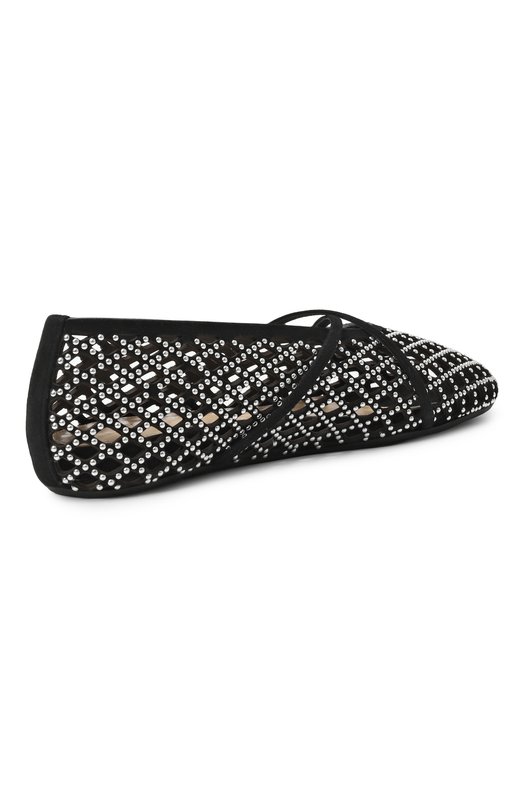Замшевые балетки Sparkle Mesh Mach & Mach PF25-S1037-10-SUE-BLK Чёрный  PF25-S1037-10-SUE-BLK Фото 5
