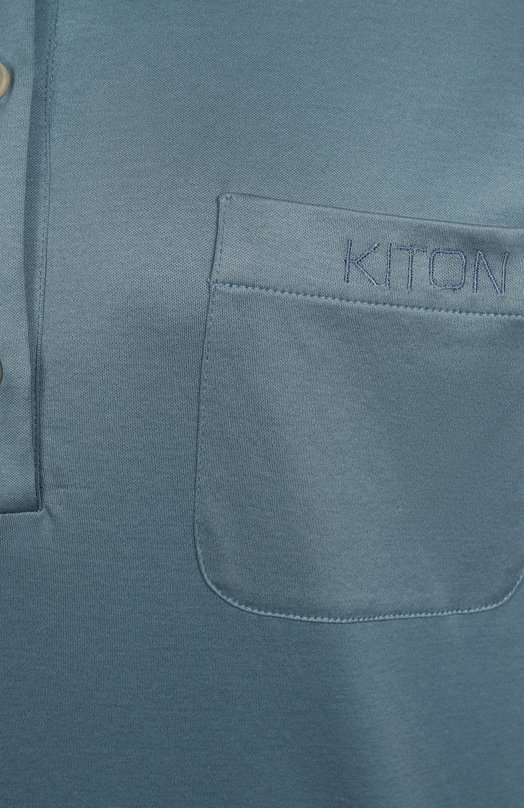 Хлопковое поло Kiton D58440H080511616 Зелёный  D58440H080511616 Фото 6