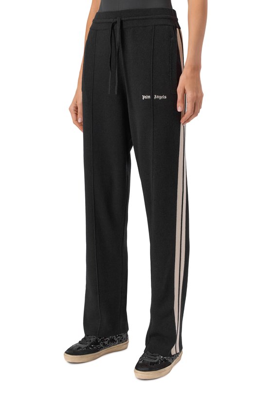 Брюки из шерсти и вискозы Palm Angels PWHG037F25KNI001 Чёрный  PWHG037F25KNI001 Фото 3