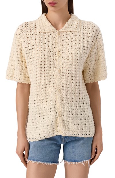 Хлопковый кардиган DUNST, арт. UDSW5B123IV_M-L, фото 3