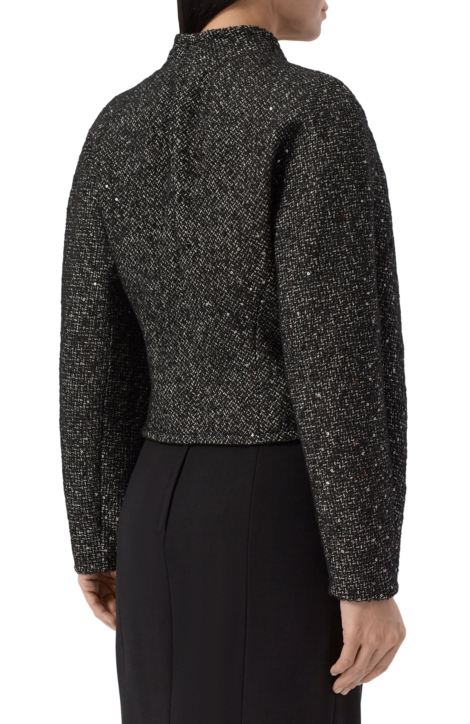 Жакет ELIE SAAB серого цвета по цене 343000 руб., арт. J0286NF26/LR002, фото 4 Жакет ELIE SAAB, арт. J0286NF26/LR002, фото 4