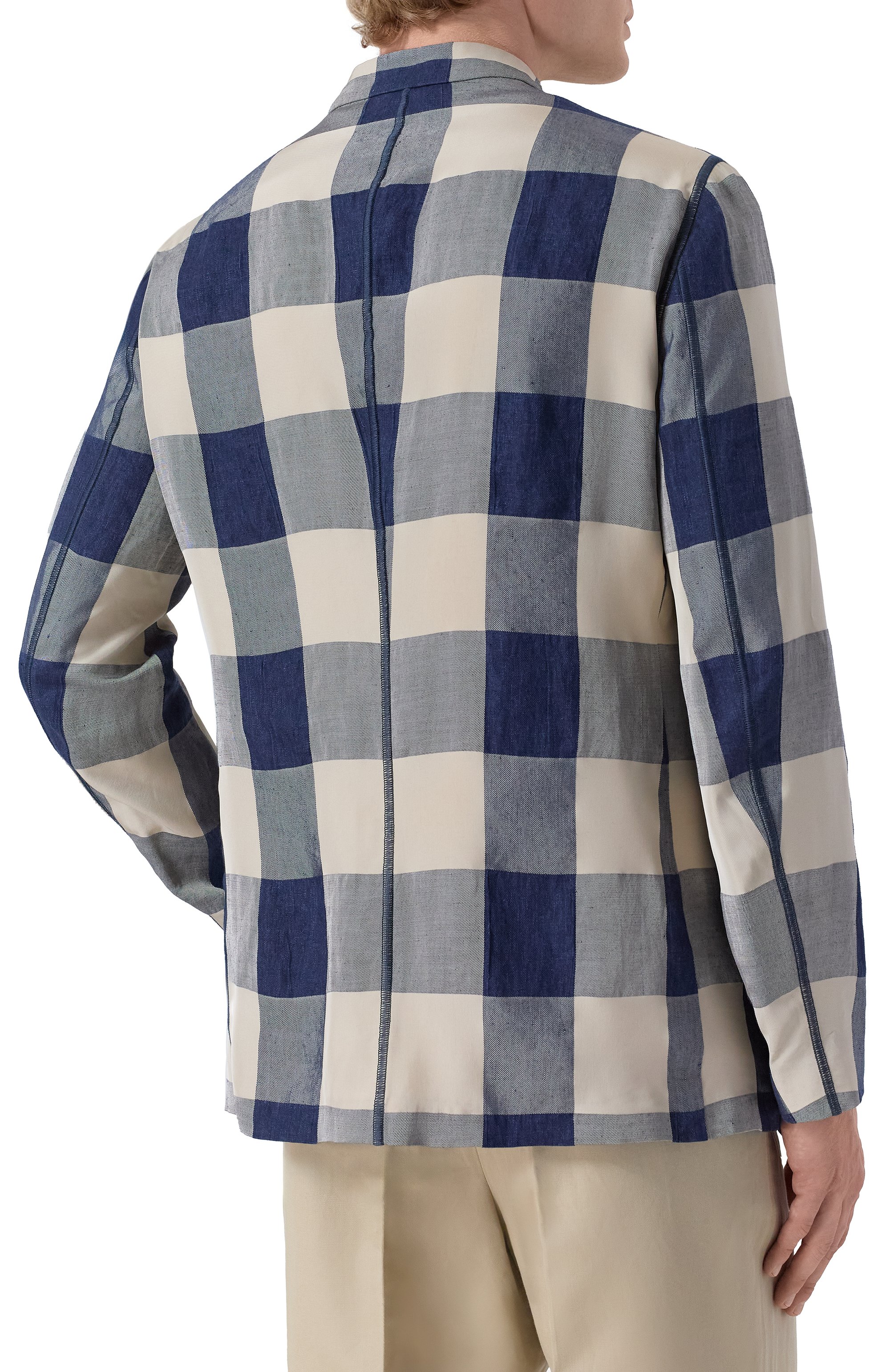 Пиджак изо льна и вискозы GIORGIO ARMANI, арт. 0WGGG0IL/T02H0, фото 4