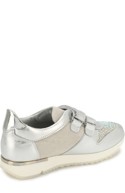 Кроссовки из металлизированной кожи со стразами и застежками велькро MISSOURI, арт. 11567 D/35-39, фото 3