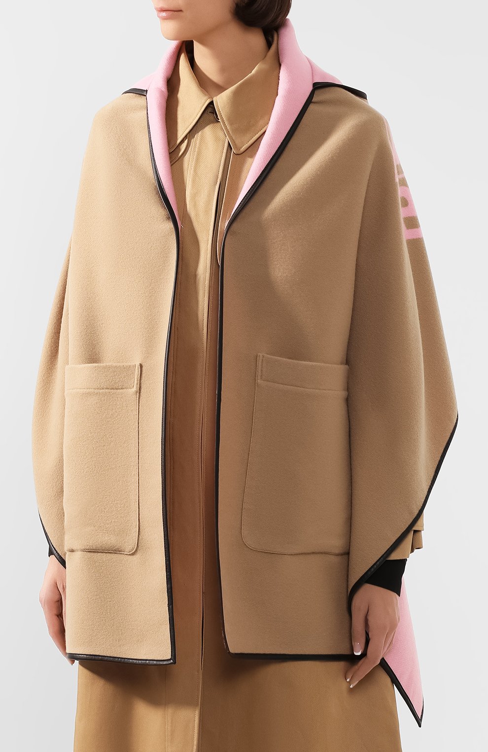 Шерстяное пончо BURBERRY, арт. 8022773, фото 3