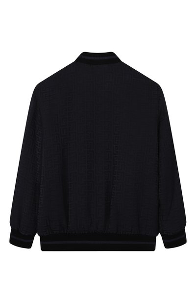 Бомбер из вискозы BALMAIN темно-синего цвета по цене 99500 руб., арт. BW2P87, фото 2 Бомбер из вискозы BALMAIN, арт. BW2P87, фото 2