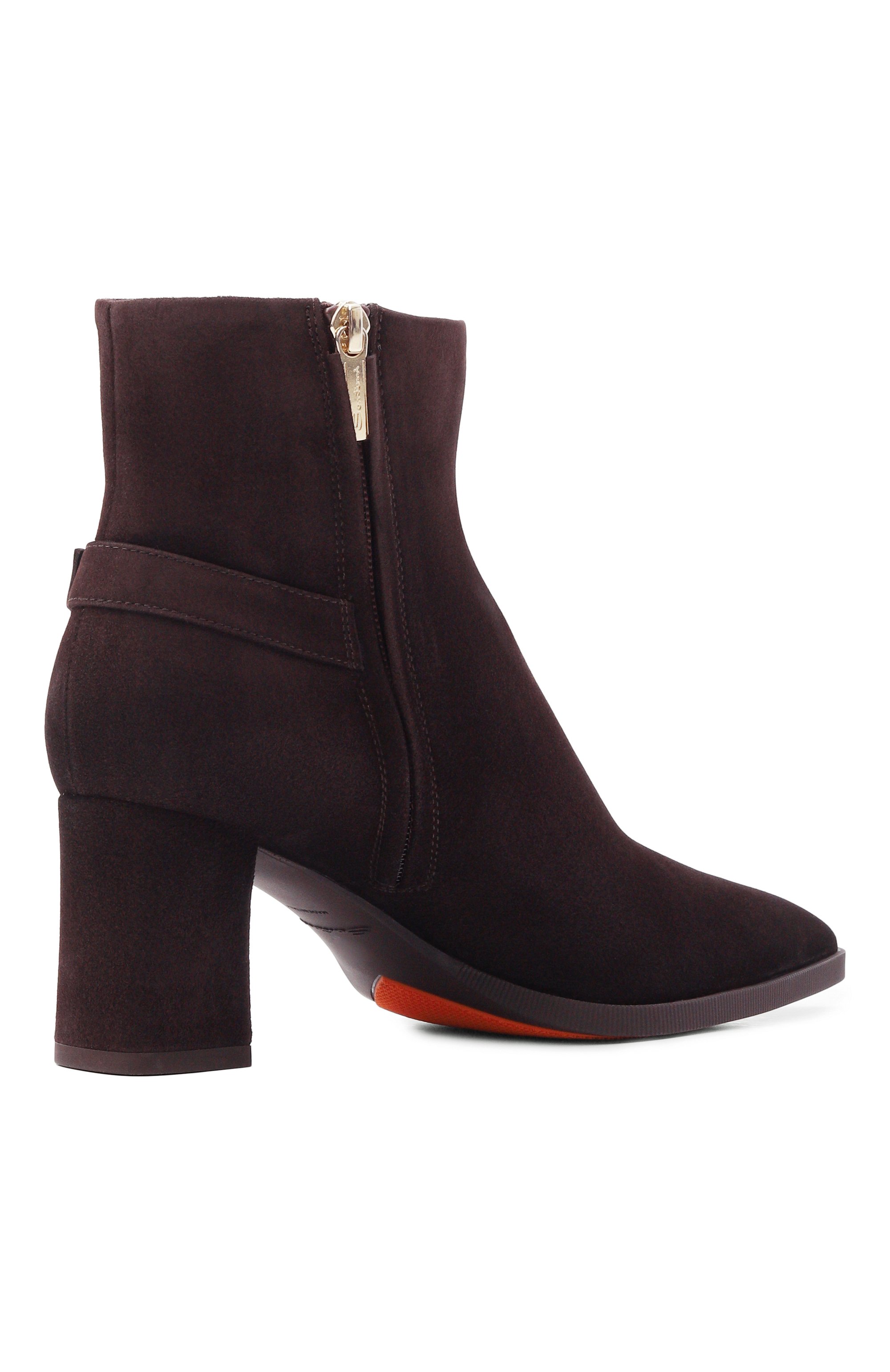 Замшевые ботильоны SANTONI темно-коричневого цвета по цене 118000 руб., арт. WTEG71846PC4NMGS, фото 5 Замшевые ботильоны SANTONI, арт. WTEG71846PC4NMGS, фото 5