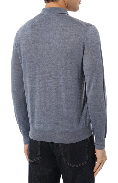 Шерстяное поло CANALI голубого цвета по цене 35150 руб., арт. C0017/MK00077, фото 4 Шерстяное поло CANALI, арт. C0017/MK00077, фото 4