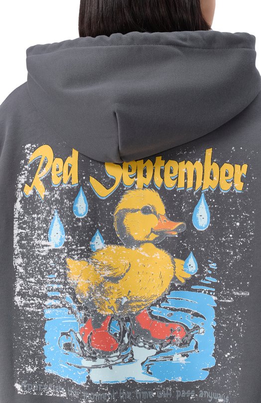 Хлопковое худи Red September 225.01.HDY04.05 Серый  225.01.HDY04.05 Фото 6